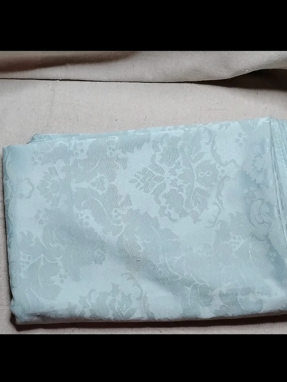 Light Blue Damask Fabric Tablecloth